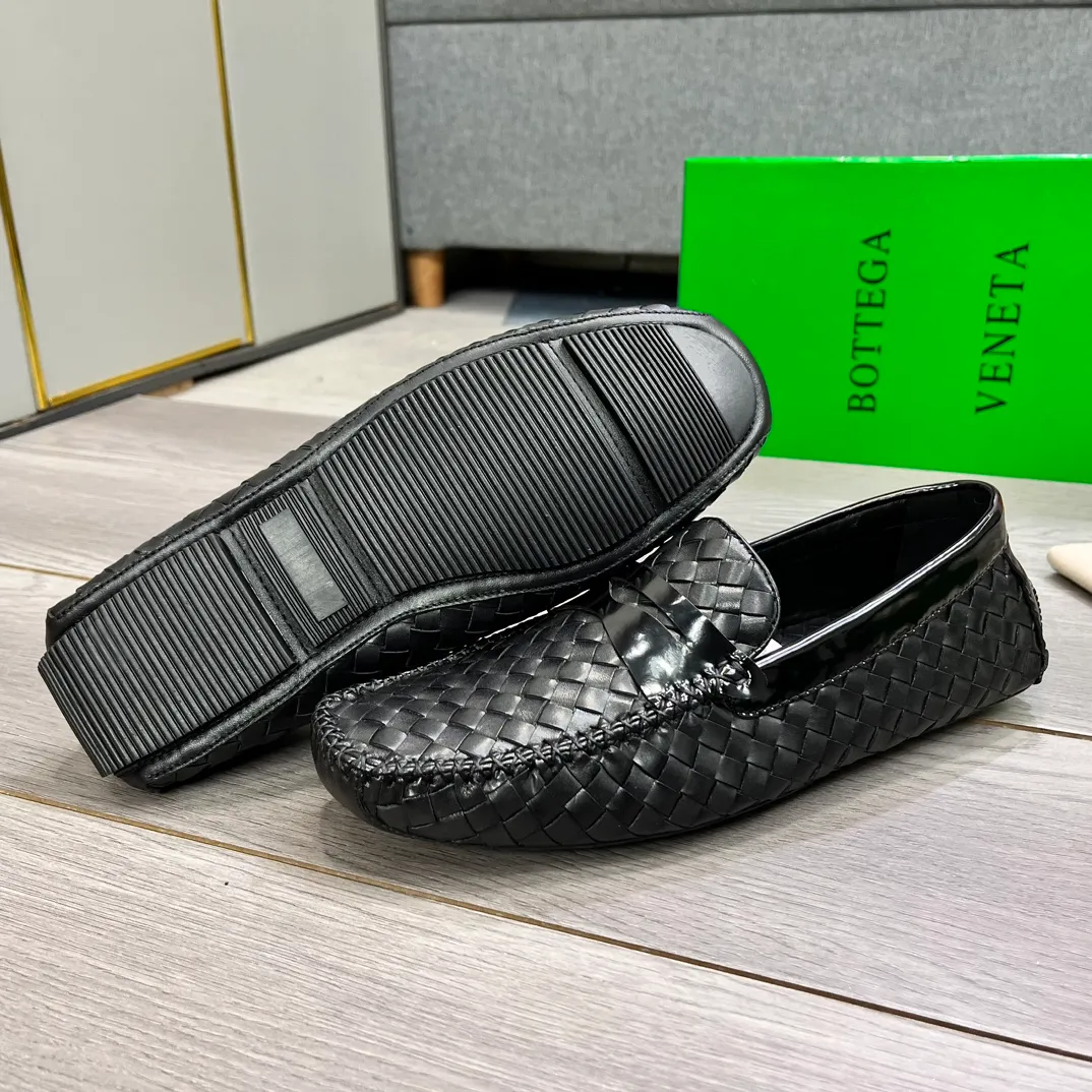 Factory price 440💵BV new men's shoes original replica👉👉High-end men's casual beanie shoes/💞driving shoes! 🔊Upper imported cowhide woven, ☑️Sheepskin lining, one-step design, light and smart ☮☮Suitable for all kinds of travel, exclusive new style, real shot, size 38-44, (45 can be customized)